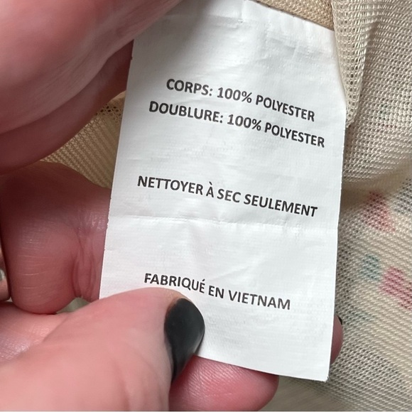 Lush Cream Patterned Dress - Picture 6 of 6